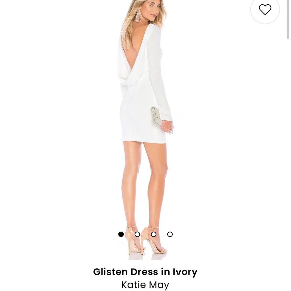 NWT Katie May Ivory Draped Back Dress S